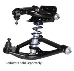 Control Arms, Tubular, Bolt-in Ball Joint Plate Type, Forged Steel, Black Powdercoated, Chevy, GMC, Kit
