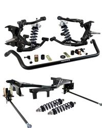 Suspension Handling Package, 1988-98 Chevy/GMC C1500 Complete Coilover System, Tubular Control Arms, Steel, Black Powdercoated, Kit