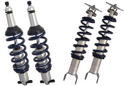 Coilover Shocks, HQ, Front and Rear, Adjustable Valving, Blue Coilover Springs, Chevy, Kit