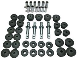 Control Arm Bushings, Delrin, Black, Chevy, Kit