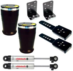 Air Spring Helper Kit, AIRoverLeaf Kit, Rear, Air Springs, Brackets, Adjustable Shocks, Hardware, Ford, Kit