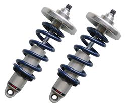 Coilover Shocks, HQ Series, Front, Monotube, Aluminum Clear Anodized, Springs, Ford, Mercury, Pair