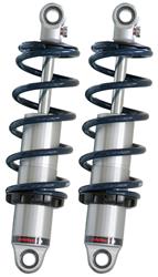 Coilover Shocks, HQ, Front, 0.0-2.0 in. Lowered Suspension Height Adjustment, Adjustable Valving, Monotube, Blue Spring, Eyelet Mounts, Ford, Pair