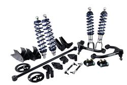 Suspension Lowering System, HQ Series Coilovers, Front and Rear, Adjustable Valving, Blue Coilover Springs, Ram, RWD, Kit