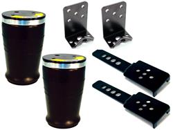 Air Springs, AIRoverLeaf System, Rear, 3,000 lb. Air Springs, Under Frame Brackets, Kit