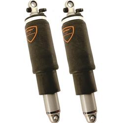 Air Shocks, ShockWave 8000, Monotube, Adjustable, Black Boot, 16.400 in. Extended Length, Rear, Pair