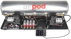 Suspension Control System, AirPod, RidePro E5, 5-Gallon Tank, Dual Compressor, 1/4 in. Valve, Digital 4-Corner Readout, 12 V, Kit