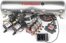 Suspension Control System, RidePro E5, 5-Gallon Tank, Dual Compressor, 3/8 in. Big Red High-Flow Valve, Digital 4-Corner Readout, 12 V, Kit