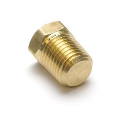 Pipe Plug, Brass, 1/4 in. NPT, Hex Head, Each