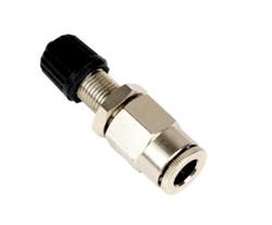 Air Valve, 1-Way, Steel, Natural, For 1/4 in. Hose, Push To Connect, Each