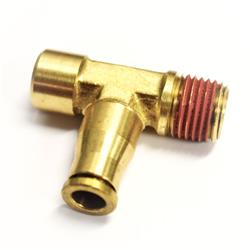 Fitting, Air Line, Tee, Male 1/8 in. NPT to Female 1/8 in., 1/8 in. Push to Connect, Brass, Each