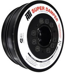 Harmonic Balancer, Internal Engine Balance, Degree Markings, Elastomer, Aluminum, Black Zinc Chromate, Dodge, Jeep, Chrysler, Each
