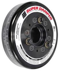 Harmonic Balancer, Super Damper, Internal Balance, Aluminum/Steel, Black, Chevrolet, Pontiac, with Gen III/IV (LS-based engines). Each