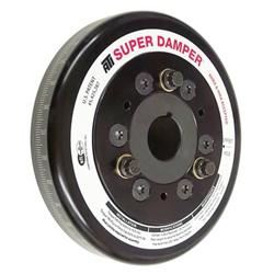 Harmonic Balancer, Super Damper, Internal Balance, Aluminum, Black, Chrysler, 318, 340, 360, Each
