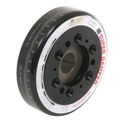 Harmonic Balancer, Super Damper, Internal Balance, Aluminum, Black, Chevy Small Block, Pontiac 2.5L