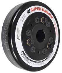 Harmonic Balancer, Super Damper, Internal Balance, Steel, Black, Chevy Small Block, Pontiac 2.5L, Each