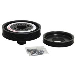 Harmonic Balancer, Serpentine, Internal Balance, Aluminum/Steel, Dual Keyway, Black Anodized, SFI 18.1, Ford, 5.0L Modular