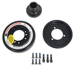 Harmonic Balancers, Super Damper Standard, Internal Engine Balance, Elastomer, Aluminum, Black Anodized, SFI 18.1, Chevrolet, 6.2L Gen V, Each