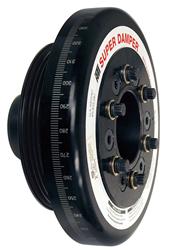 Harmonic Balancer, Super Damper, Internal Balance, Aluminum/Steel, Black, for use on Acura®, Honda®, L4, Each