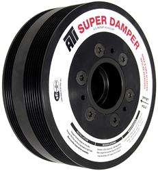 Harmonic Balancer, Super Damper, Internal Balance, Aluminum, Black, Chevy, LS, Each