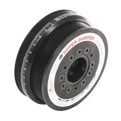 Harmonic Balancer, Super Damper, Internal Balance, Aluminum, Black, Chevy, 7.0L, Each