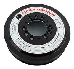 Harmonic Balancer, Super Damper, Internal Balance, Aluminum/Steel, Black, Chevy, 6.2L, Each