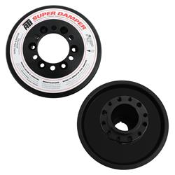 Harmonic Balancer, Super Damper, Internal Balance, Aluminum/Steel, Black, Chevy/Pontiac, 6.2L, Each