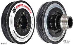 Harmonic Balancer, Super Damper, Internal Balance, Aluminum/Steel, Black, Chevy/Pontiac, LS1/LS2, Each