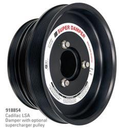 Harmonic Balancer, Super Damper, Internal Balance, Aluminum/Steel, Black, Cadillac, LS-A, Each