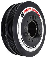 Harmonic Balancer, Internal Engine Balance, Degree Markings, Elastomer, Aluminum/Steel, Black Zinc Chromate, Chevy, Cadillac, Each