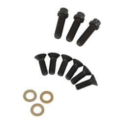 Harmonic Balancer Bolt, Chromoly, Black Oxide, with Rear Pulley, Chevrolet, LS Engines, Set of 9