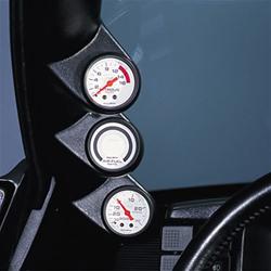 Gauge Pod, Triple 2 1/16 in., Black, Dodge, Pickup, Each