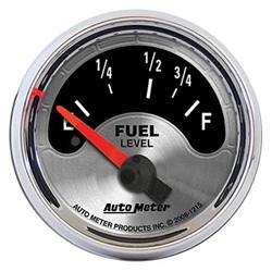 Gauge, American Muscle, Fuel Level, Empty/Full, 73 Ohms/10 Ohms, 2 1/16 in., Analog, Electrical, Each