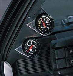 Gauge Pod, Dual 2 1/16 in., Black ABS, Chevy, Pontiac, with T-Tops, Each