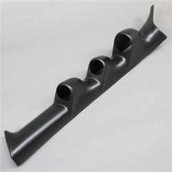 Gauge Pod, Triple, One 2 5/8 in., Two 2 1/16 in., Black ABS, Chevy, Each