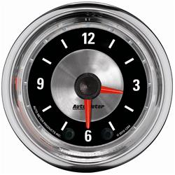 Gauge, American Muscle, Clock, 2 1/16 in., Analog, Electrical, Each