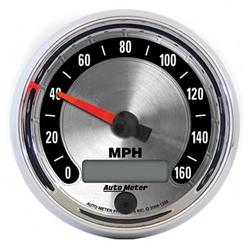 Speedometer, American Muscle, 0-160 mph, 3 3/8 in., Analog, Electrical, Each