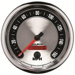 Speedometer, American Muscle, 0-160 mph, 5 in., Analog, Electrical, Each