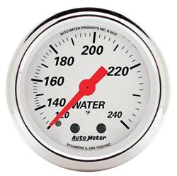 Gauge, Arctic White, Water Temperature, 120-240 Degrees F, 2 1/16 in., Analog, Mechanical, Each