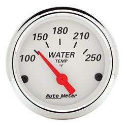 Gauge, Arctic White, Water Temperature, 100-250 Degrees F, 2 1/16 in., Analog, Electrical, Each