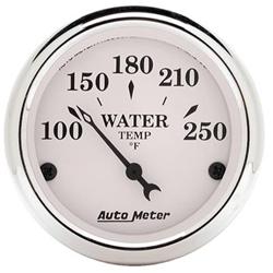 Gauge, Old Tyme White, Water Temperature, 100-250 Degrees F, 2 1/16 in., Analog, Electrical, Each