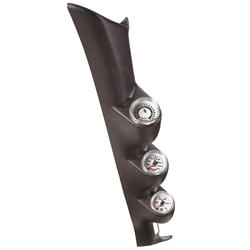 Gauge Pod, Triple 2 1/16 in., Black ABS, Chevy, GMC, S10/Sonoma, Each