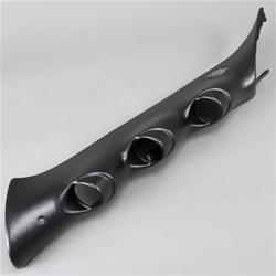 Gauge Pod, Triple 2 1/16 in., Black ABS, Chevy, Pickup, with A-pillar Speaker, Each