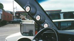 Gauge Pod, Triple 2 1/16 in., Black, ABS Plastic, Chevy, GMC, Pickup/Duramax with Speaker, Each