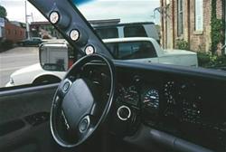 Gauge Pod, Triple 2 1/16 in., Black ABS, Dodge, Each
