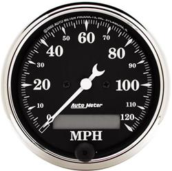 Speedometer, 0-120 mph, 3 1/8 in., Analog, Electrical, Each