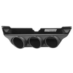 Gauge Pod, Overhead Console, Triple 2 1/16 in., Black, ABS, Ford, Dodge, Each