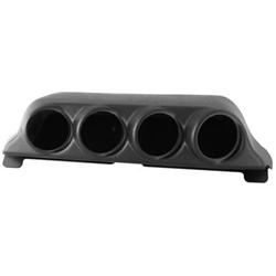 Gauge Pod, Overhead Console, Quad 2 1/16 in., Black, ABS, Ford, Dodge, Each