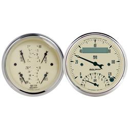 Gauge Kit, Analog, Speedometer, Tachometer, Fuel Level, Water Temperature, Voltmeter, Oil Pressure, Kit