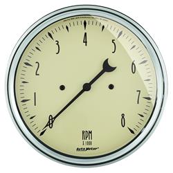 Tachometer, Antique Beige, 0-8,000 rpm, 5 in. Face, In-Dash, Analog, Electrical, Each